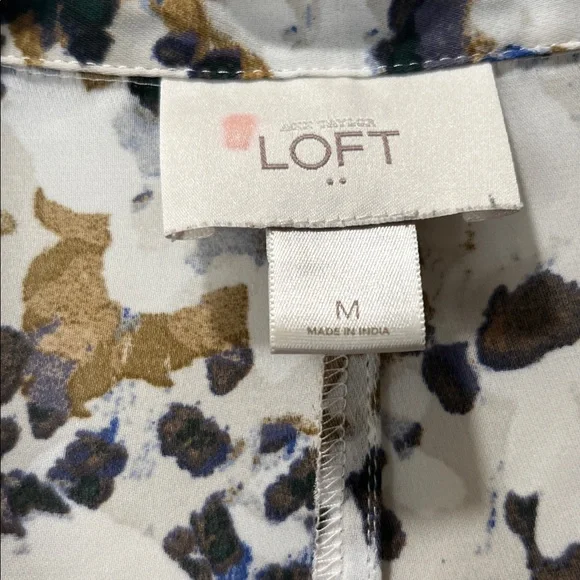 Ann Taylor Loft Printed Blouse M - Picture 2 of 6